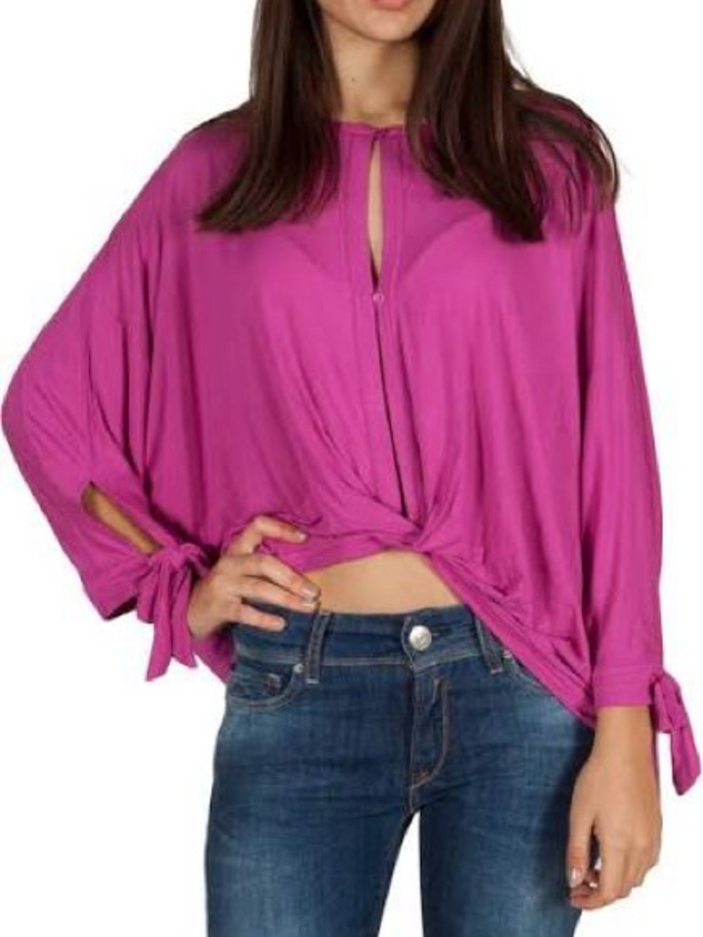 Free People Keepin’ On Tee - Raspberry - Picture 2 of 4